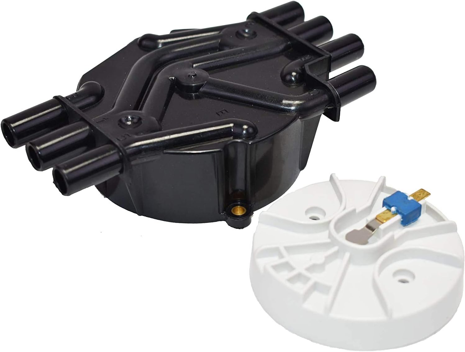 A-Team Performance - Distributor Cap, Rotor, Remote Ignition Coil Tune Up Kit, and 8.0mm Spark Plug Wires Kit