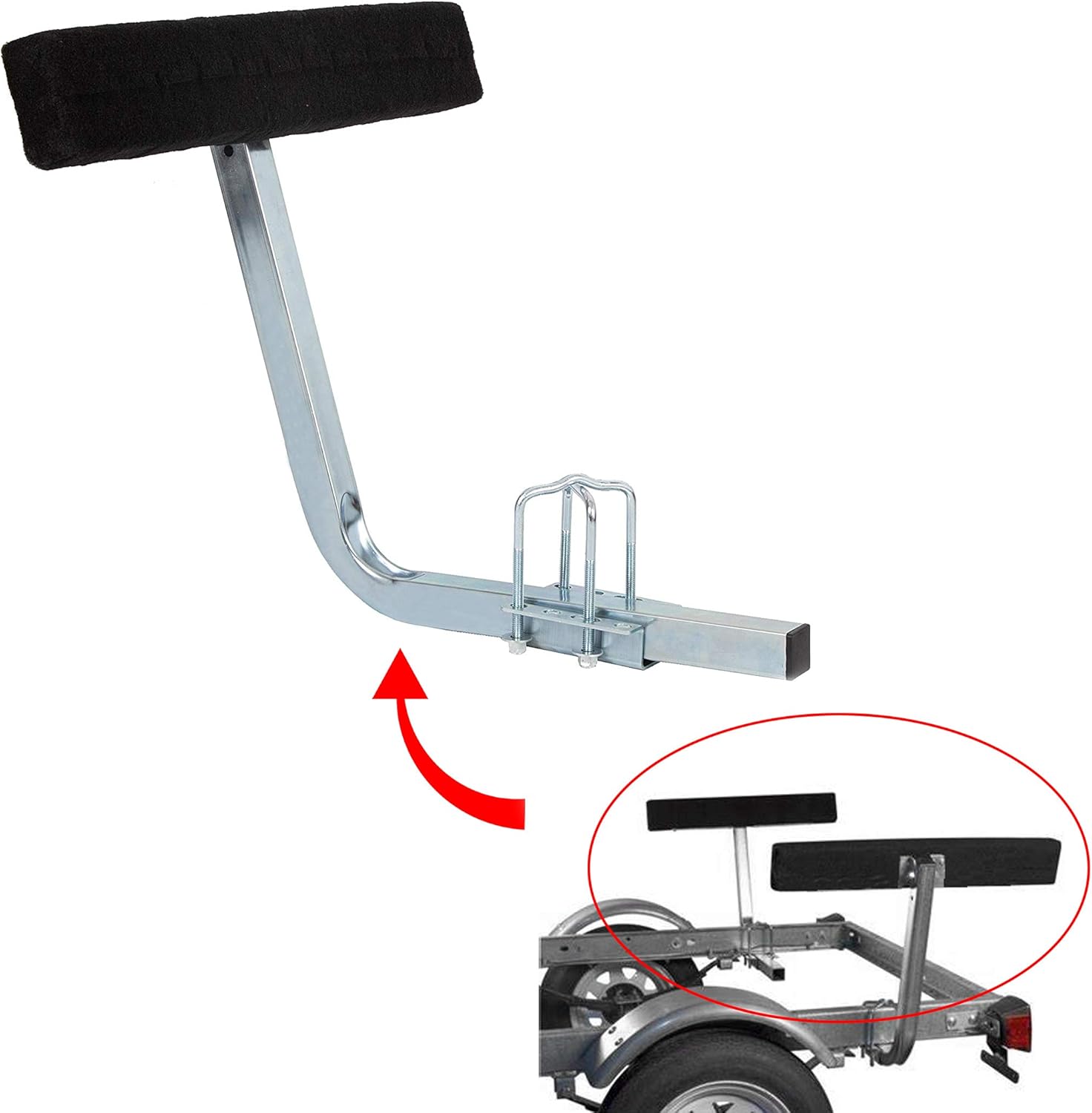KUAFU Carpeted Boat Trailer Guide Bunk Board Guide On Board Solid & Easy Operation