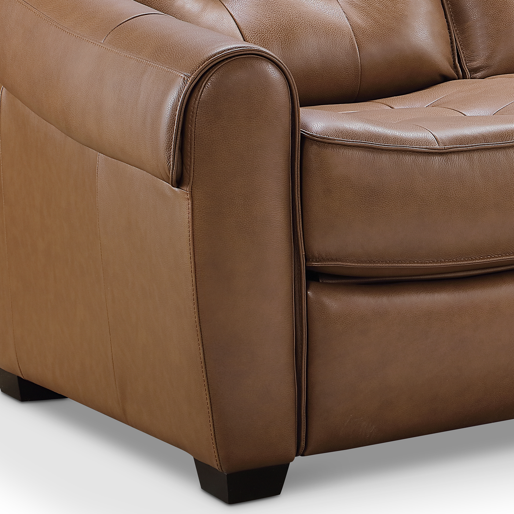 Devon & Claire Elliot Leather Power Reclining Armchair, Camel