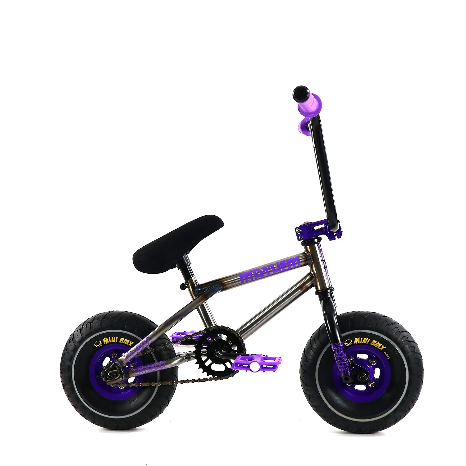 Mayhem Fat Tire Mini BMX RIOT Toxic Green 1 Piece Crank 10 Mini BMX Newest Model Trick Bike