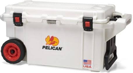 Pelican 80qt Elite Cooler, Wheeled, White