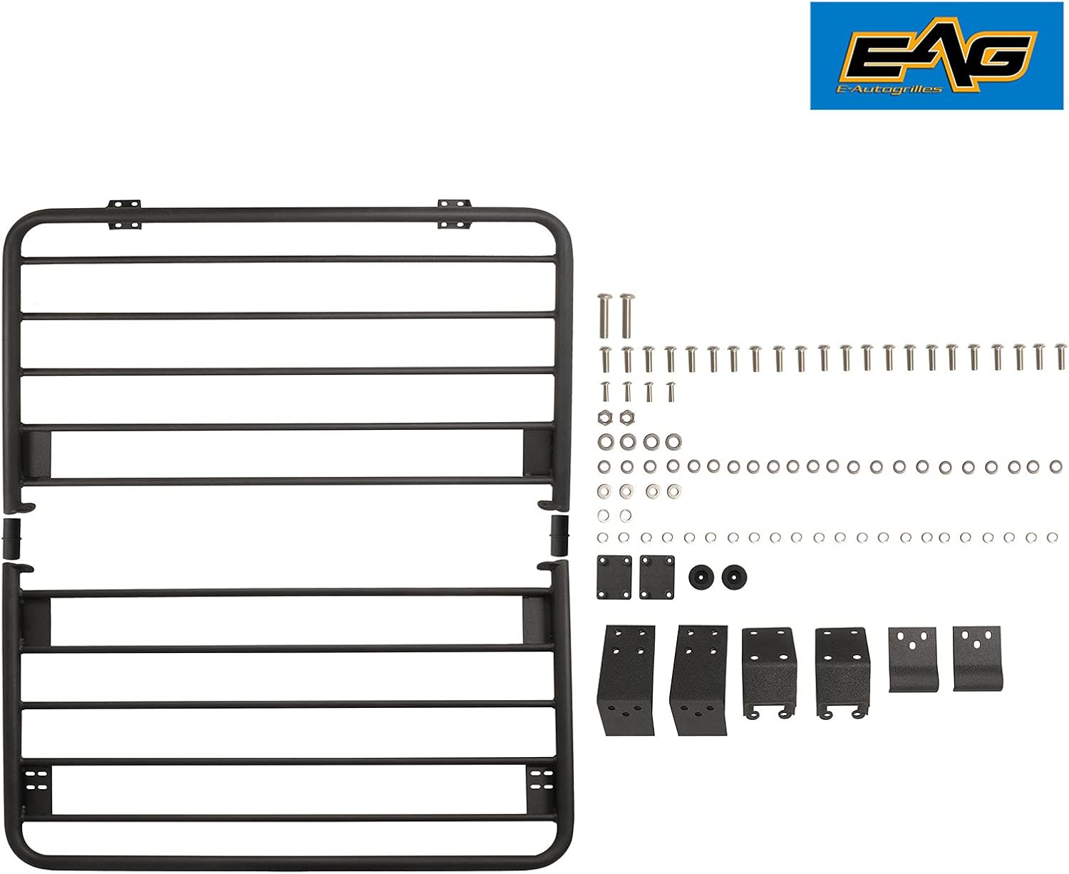 EAG Flat Roof Rack Compatible with 2007-2018 Wrangler JK 2 Door and 4 Door