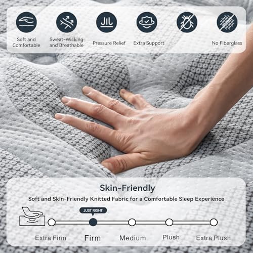 REALONE Queen Mattress – 12 Inch Hybrid Mattress in a Box, Enhanced Individually Pocket Springs, Medium Firm Feel