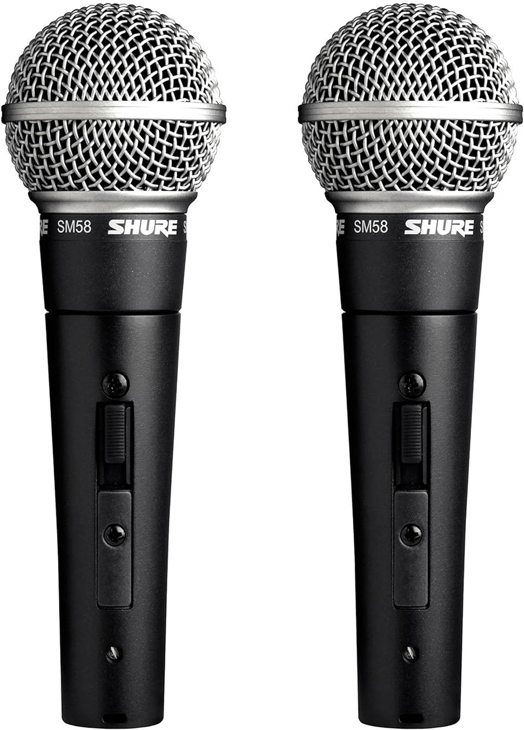 Shure SM58S Professional Vocal Microphone w/On/Off Switch (2 Pack)