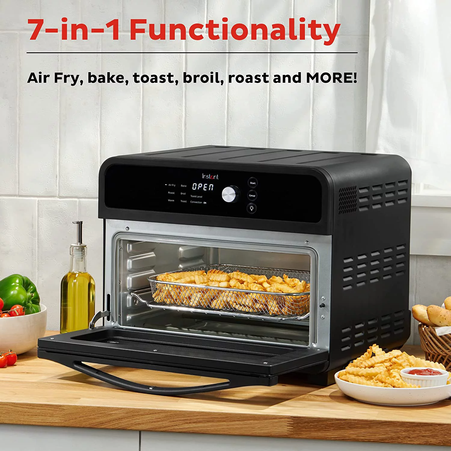 Instant Vortex Plus Air Fryer Oven  6 Quart  From the Makers of Instant Pot  6-in-1  Broil  Roast  Dehydrate  Bake  Non-stick and Dishwasher-Safe