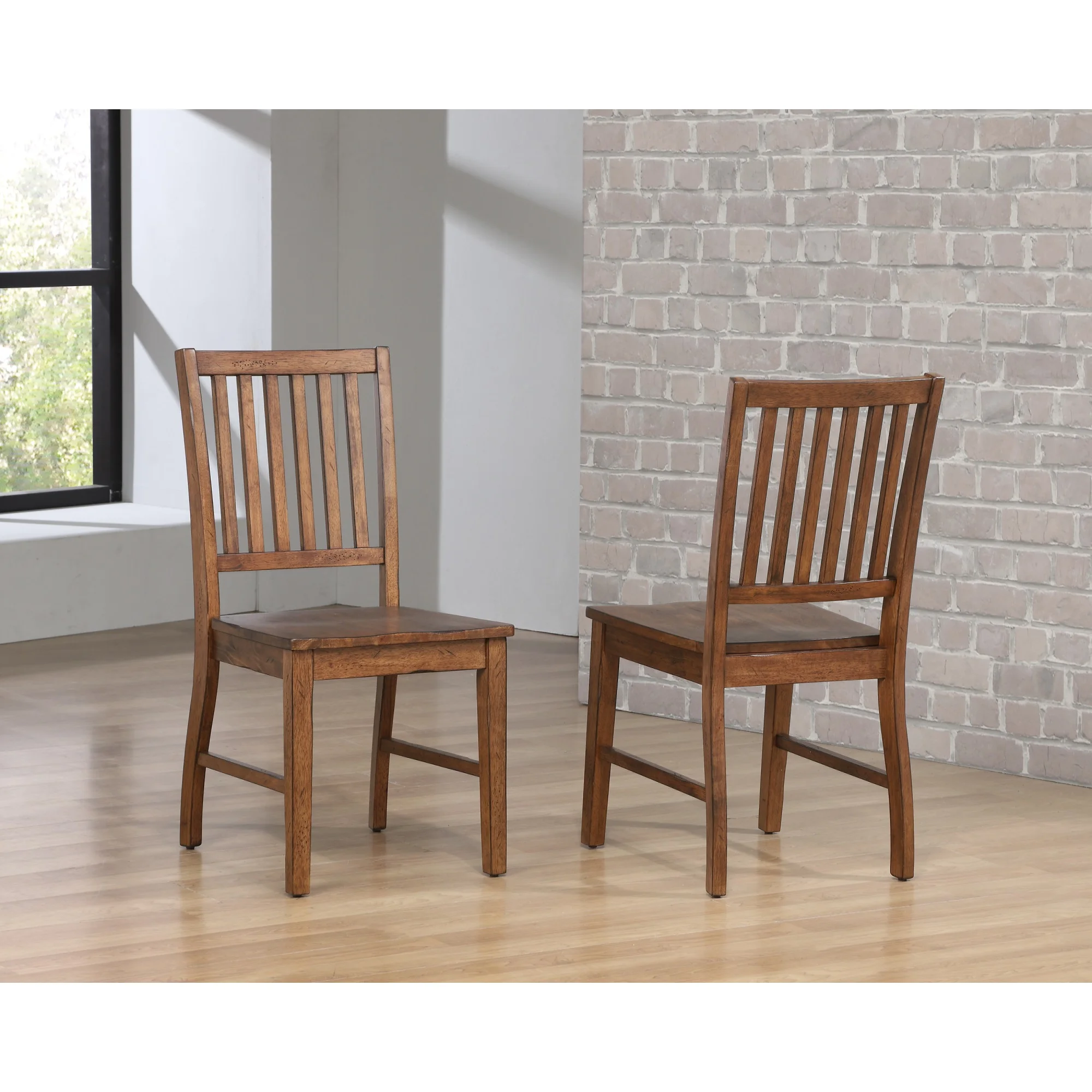 Sunset Trading Simply Brook 7-Piece 60" Rectangular Wood Dining Set in Brown