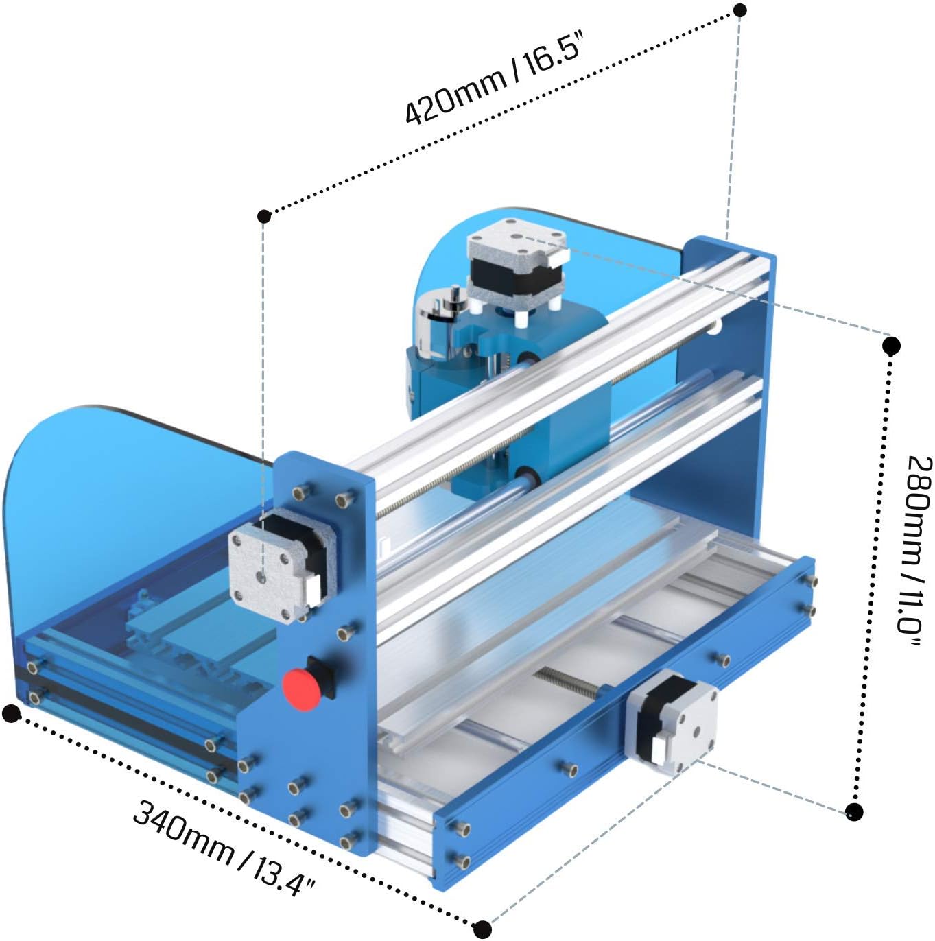 SainSmart Genmitsu 3018-PROVer Desktop CNC Router Machine with GRBL Offline Control, Limit Switches & Emergency-Stop
