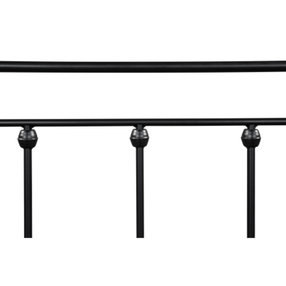Daybed with Trundle Black + Metal