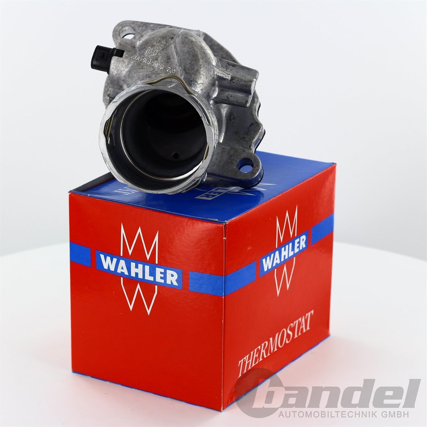 Mercedes-Benz Engine Thermostat + Housing + Sensor + Seal Wahler OEM 483 4100D Pack of 2