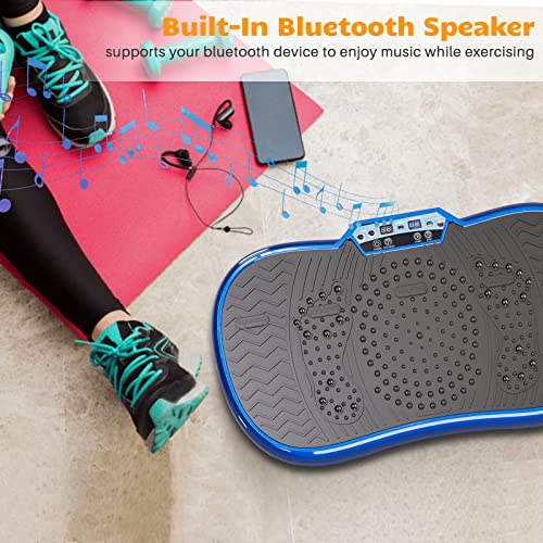 Vibration Plate Exercise Machine for Weight Loss – 100-Speed Platform with Bluetooth Speaker, Remote & Bands