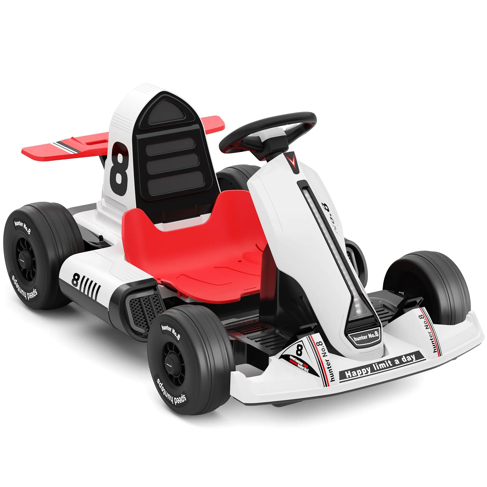 XJD Electric Go Kart 12V 7Ah Battery Powered Pedal Go Karts for 3+ Kids Adults Ride on Car Electric Vehicle Car Racing Drift Car Gift for Boys Girls