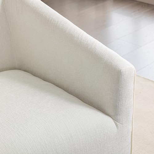 360 Swivel Accent Barrel Chair with Storage Ottoman & Headrest