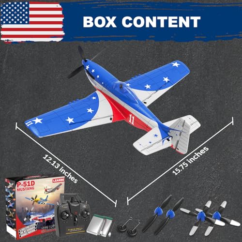 LEAMBE Remote Control Aircraft Plane, RC Plane with 3 Modes for Easy U-Turns and Control for Adults & Kids