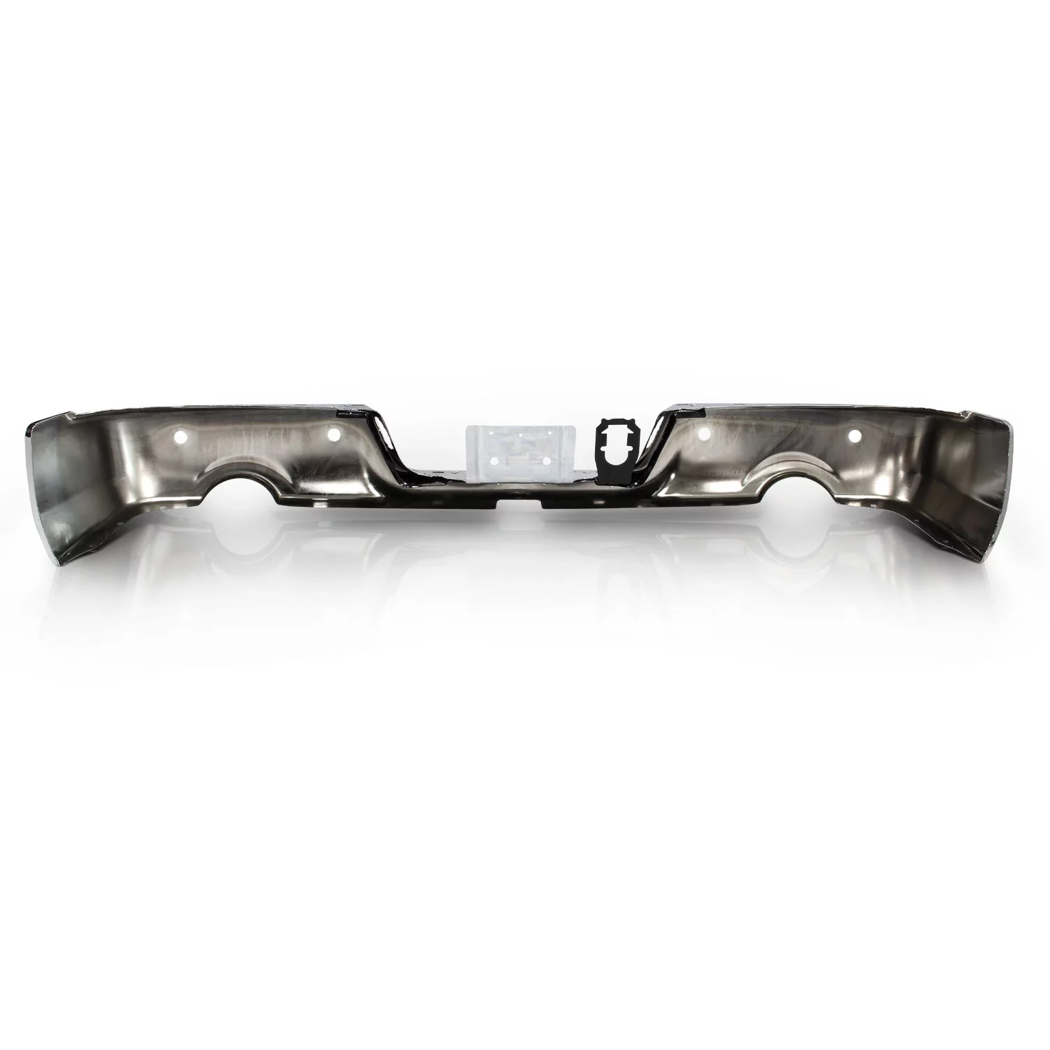AKKON - Fits 2009-2018 Dodge Ram 1500 19-22 Classic Chrome Rear Bumper Black Step with Dual Exhaust & Rear Parking Assist Sensor