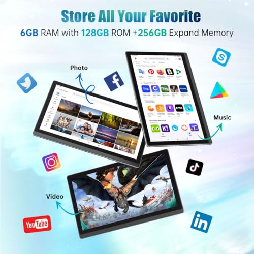 14.1 Inch Android Tablet, Android 12 Large Screen Tablet with1080P Full HD, 6G+128G, 512G-Expand