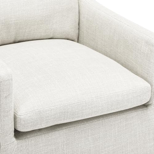 DUHOME Upholstered Dining Chair,Linen Accent Chair for Living Room,Single Sofa with 4 Casters