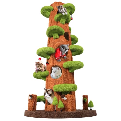Luxury Cat Tree Tower for Indoor Cats,88.6" Tall Cat Tree