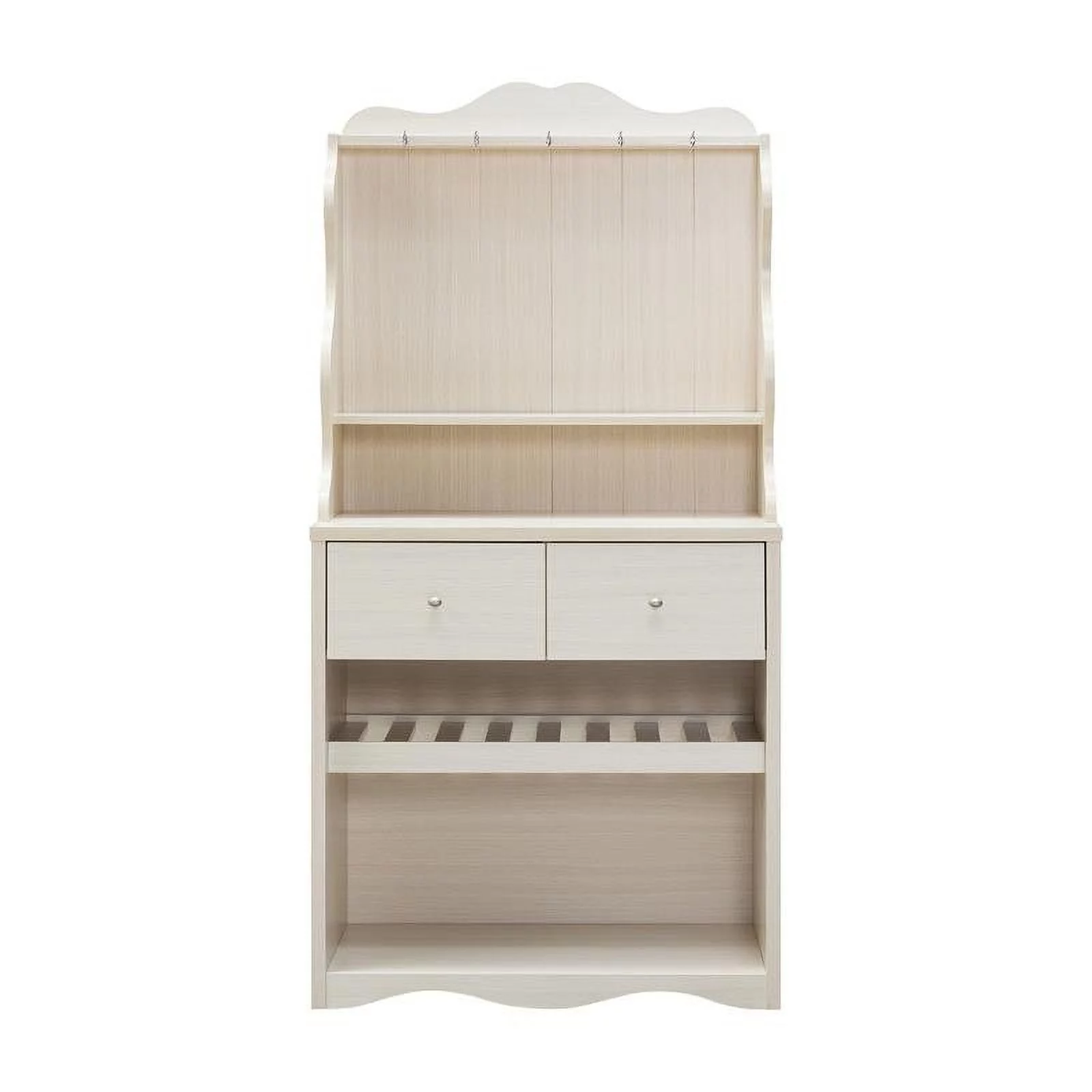 Furniture of America Hazleton Wood Multi-Storage Baker Rack in Ivory