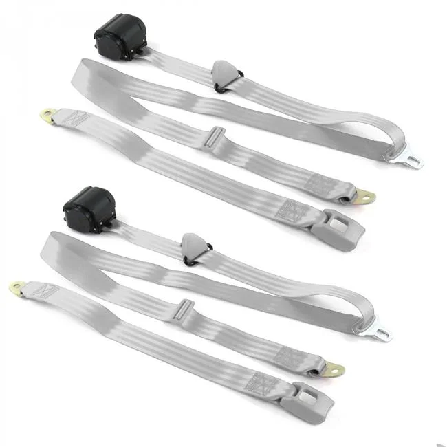 SafeTBoy  Standard 3 Point Gray & Grey Retractable Bucket Seat Belt Kit for Ford Falcon 1964-1965 - 2 Belts