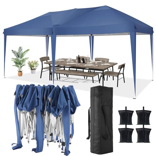 COBIZI Canopy 10x20 Pop Up Canopy Tent with 6 Sidewalls Party Tents for Parties Weddings Backyard Waterproof Canopy Outdoor Commercial Canopy Event