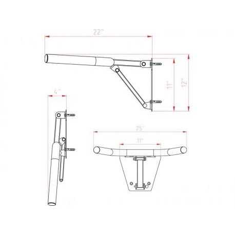 Valor Fitness Dp-2 Foldable Wall Mount Dip Station Bars to Save Space in Home Gym - Sports Supplies Online Store
