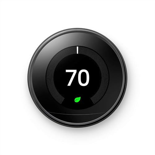 Google Nest Learning Thermostat - 3rd Gen (2015) - Programmable Smart Thermostat for Home - Works with Alexa - Stainless Steel