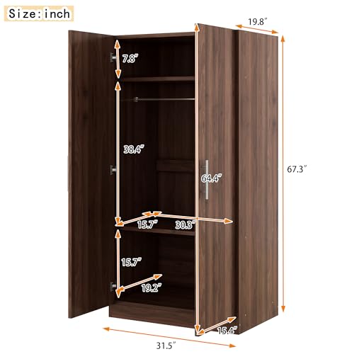 Merax Wooden Armoire with Big Drawer