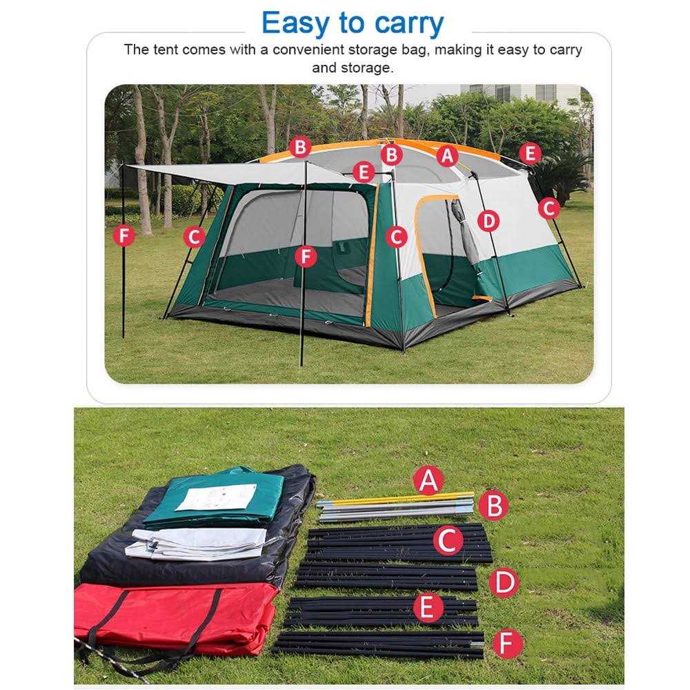 Eccomum Tents for Camping 8-12 Person Camping Tent Waterproof &amp; Windproof 3 Seasons - Sports Supplies Online Store