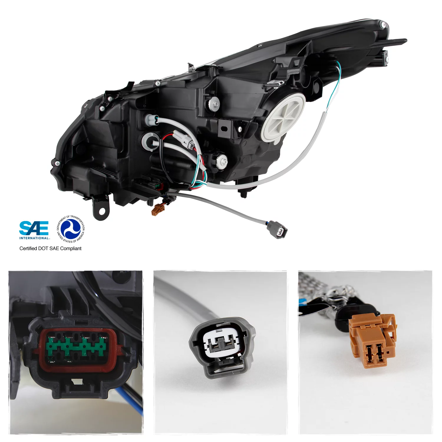 AKKON - Fit 2010-2015 Infin G37/G25/Q40 Sedan 4-Door [HID/Xenon Type] Projector Black Headlights Driver + Passenger - Radiant Selections