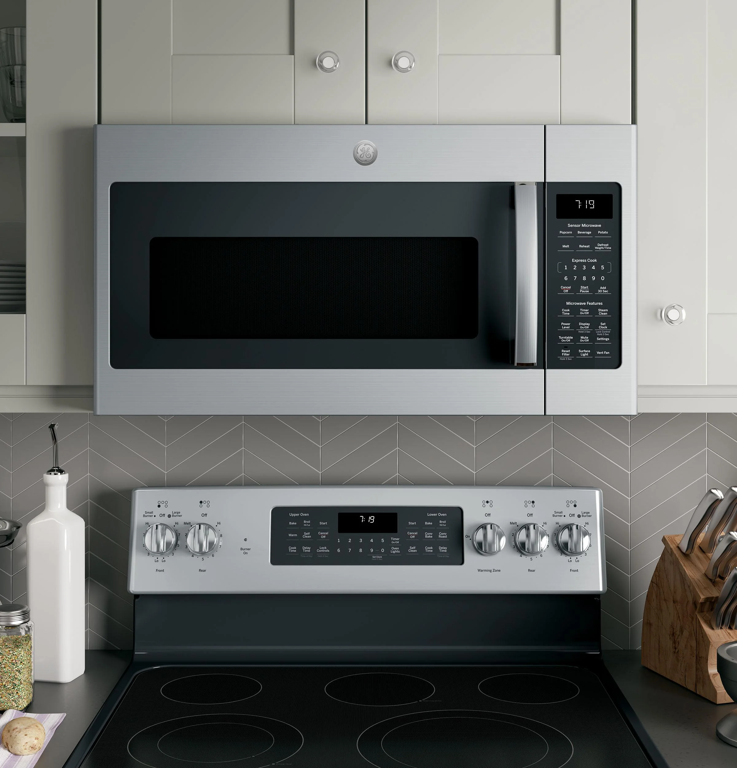 Ge Jnm7196k 30" Wide 1.9 Cu. Ft. Over The Range Microwave - Stainless Steel