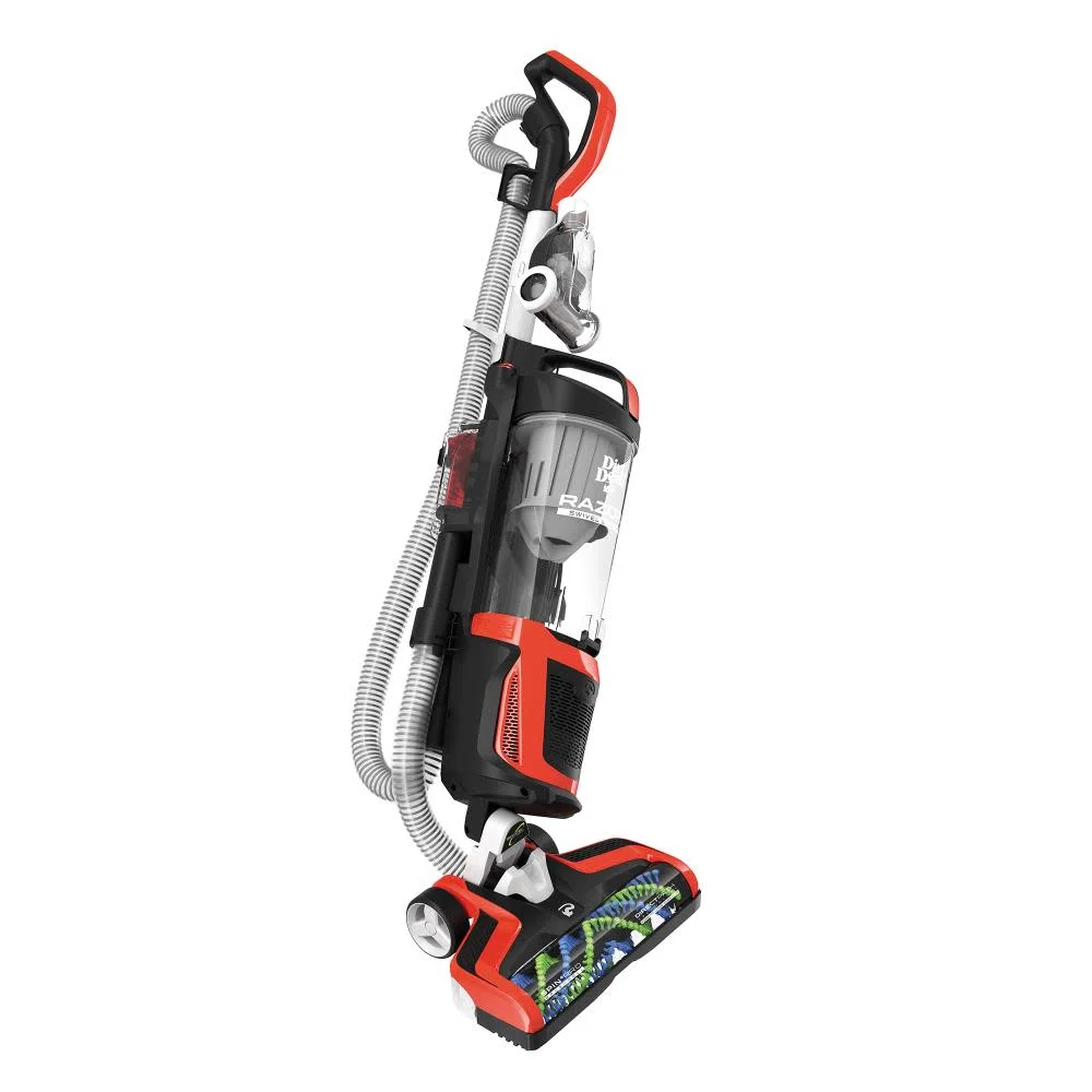 Dirt Devil UD70350B Razor Vac Bagless Multi Floor Corded Upright Vacuum Cleaner with Swivel Steering, Red