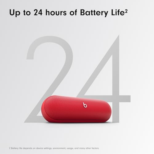 Beats Pill - Portable Bluetooth Speaker- Up to 24H Battery Life, Water Resistant, Bluetooth, Apple & Android Compatible