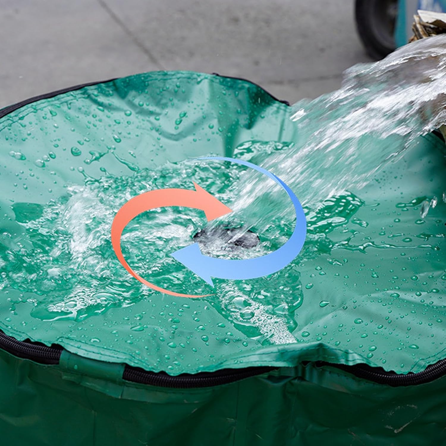 1000L Rain Barrel Rain Water Collection,Collapsible Water Barrel Portable Rain Catcher Barrel