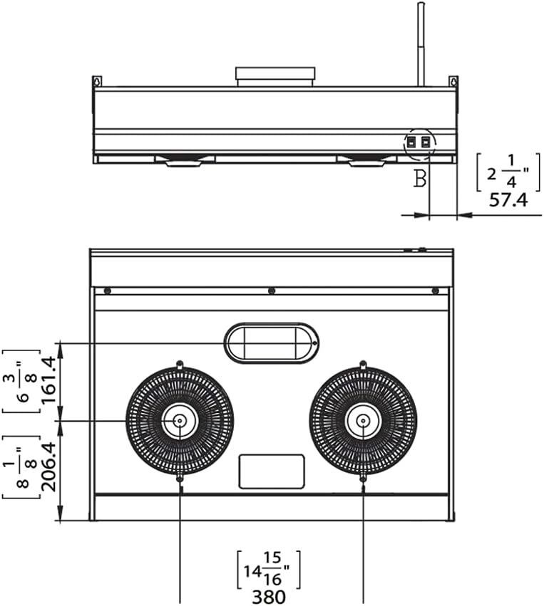 PACIFIC 30'' Economy Under Cabinet Range Hood PR2017-30S, 2-Speed Level, Stainless Steel, Max. 650CFM, Filter-Less Design, Easy to clean