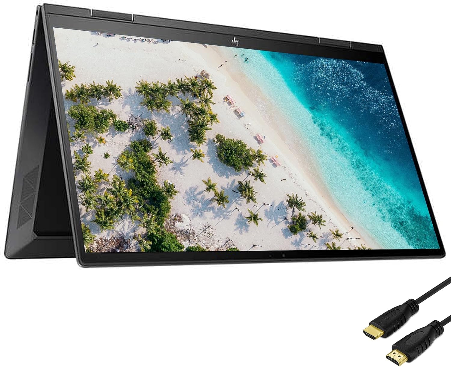 HP Envy X360 2-in-1 15.6 Inch FHD Touchscreen Laptop, AMD Six-Core Ryzen 5 5500U (Beat i7-7500U), 16GB RAM, 512GB PCIe SSD, Backlit Keyboard