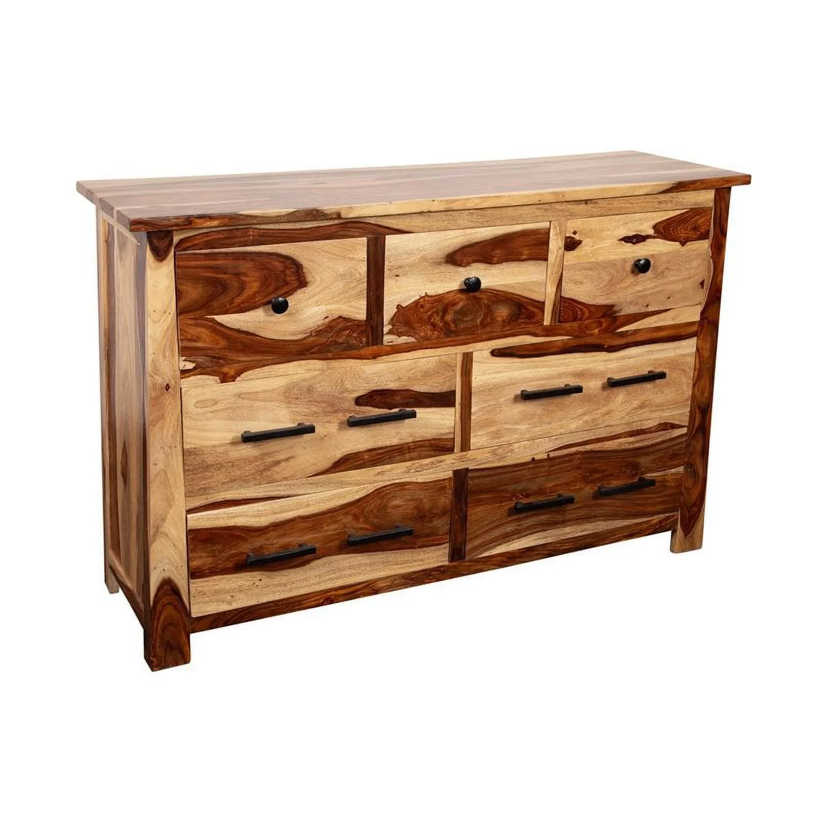 Kalispell Solid Sheesham Wood 7 Drawer Dresser