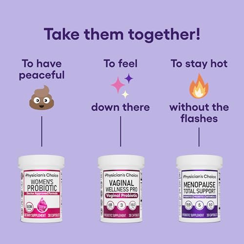 Physician's CHOICE Menopause Probiotic Supplement for Women - Supports Hormone Balance, Hot Flashes, Night Sweats, Weight Management