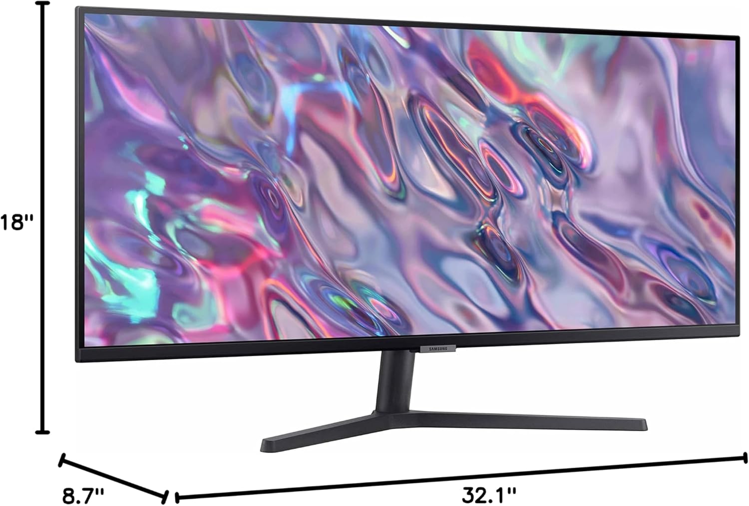 SAMSUNG 34" ViewFinity S50GC Series Ultra-WQHD Monitor, 100Hz, 5ms, HDR10, AMD FreeSync, Eye Care, Borderless Design, PIP, PBP, LS34C502GANXZA, 2023