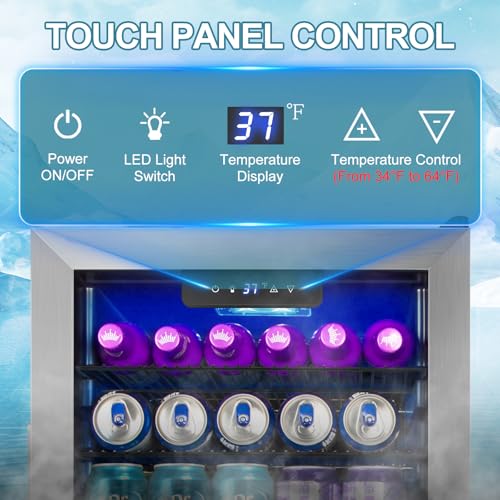 Cigar Electric Humidor, 35L 250 Counts Large Capacity Thermostatic Electric Cigar Cooler Cabinet with Digital LED Screen, Safety Lock