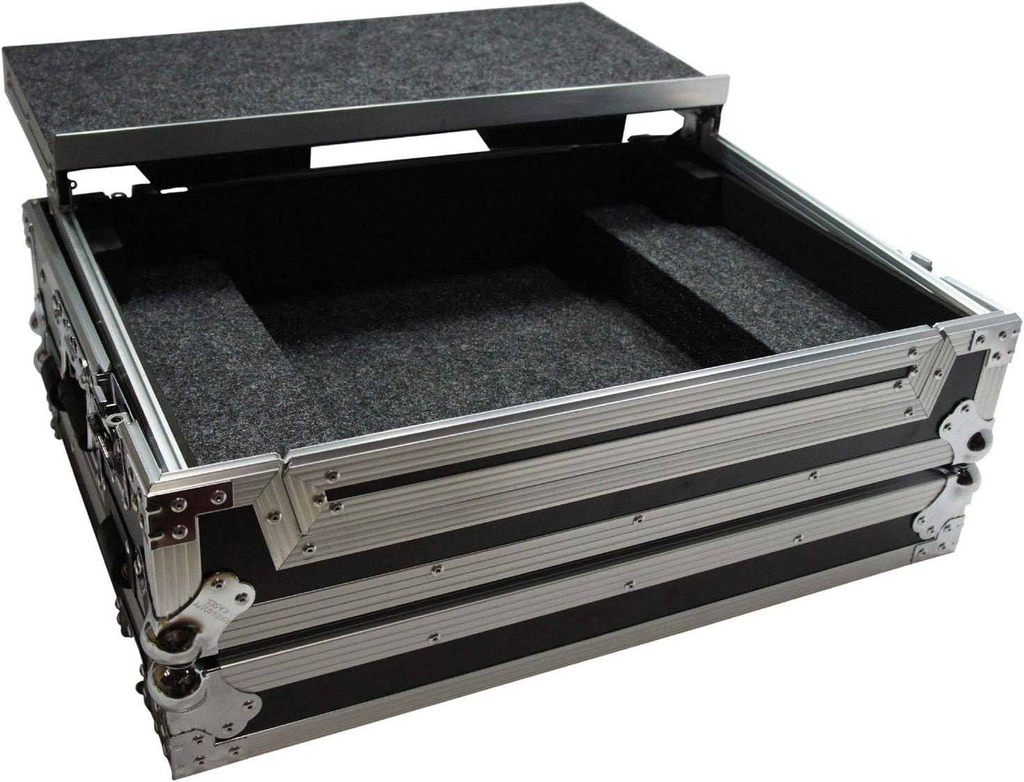 Harmony HCXDJRRLT Flight Angle Glide Laptop Stand DJ 1U Rack Case Compatible with Pioneer XDJ-RR