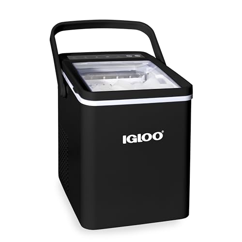 Igloo Electric Countertop Ice Maker Machine - Automatic and Portable - 33 Pounds in 24 Hours - Icecube Maker - Plastic Scoop and Basket