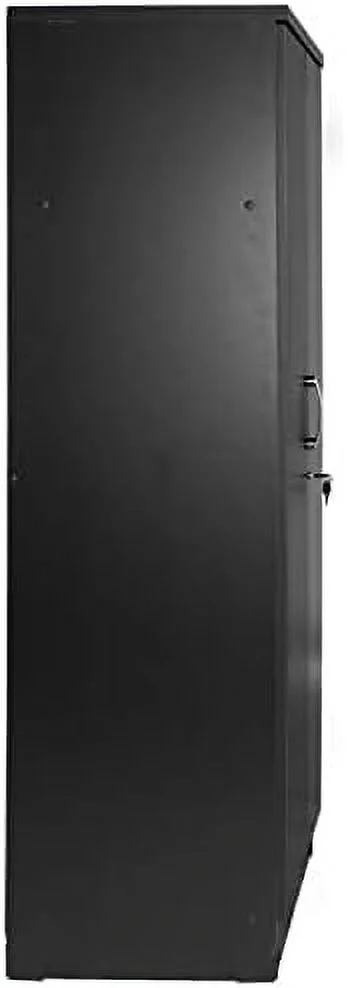 Modern Wood Two Door Armoire Wardrobe Cabinet In Black