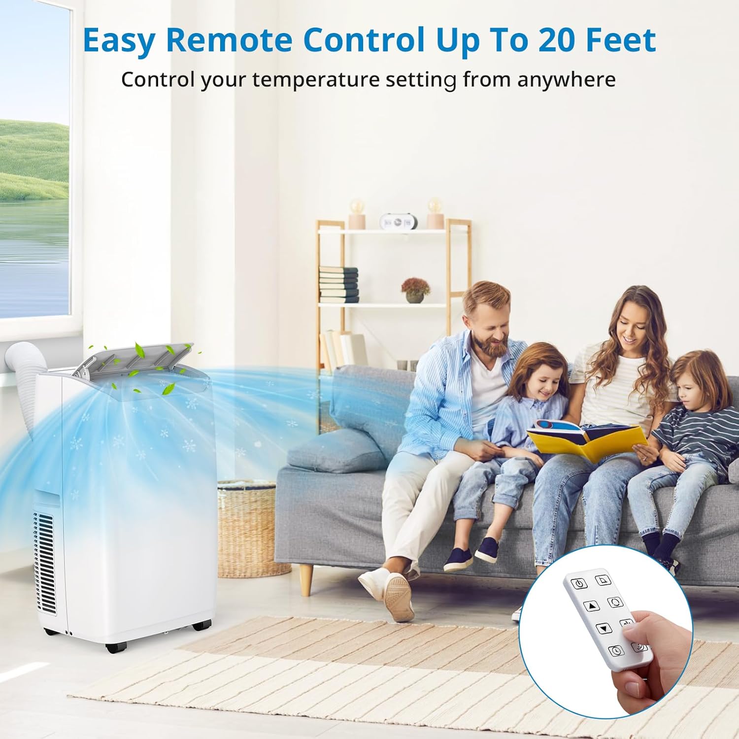 12,000 BTU Portable Air Conditioners/Portable Air Conditioners with Remote Control, Cooling Area Up to 350 sq.ft