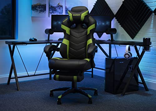 RESPAWN 110 Pro Gaming Chair - Gaming Chair with Footrest, Reclining Gaming Chair, Video Gaming Computer Desk Chair, Adjustable Desk Chair