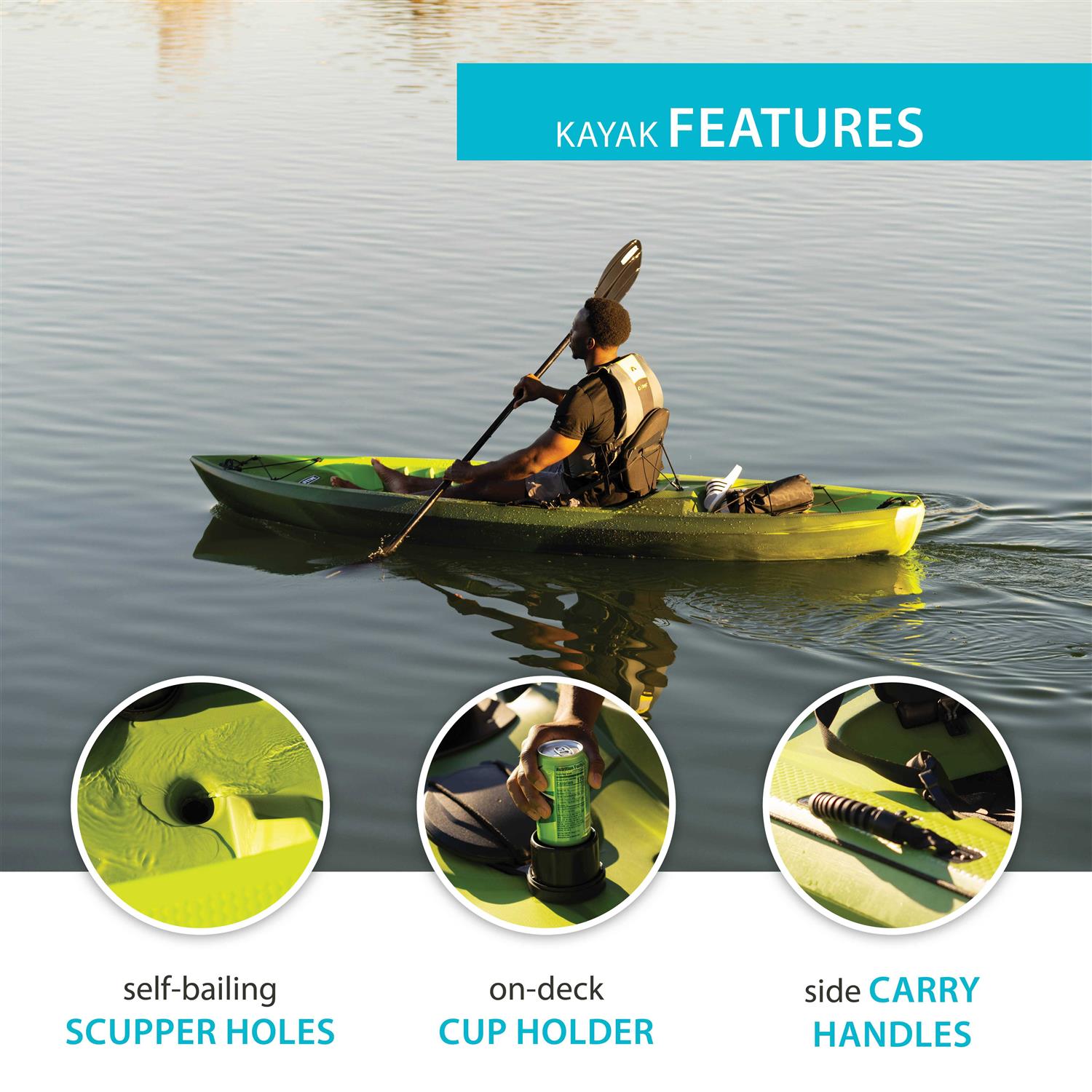 Lifetime Kenai Sit-On-Top Kayak - Sports Supplies Online Store
