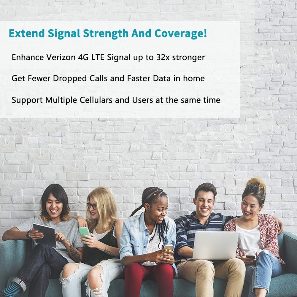ANNTLENT Verizon 5G 4G Cell Phone Signal Booster for Home Office 700MHz Cell Phone Signal - Various U.S. Carriers Band 13-FCC Approved