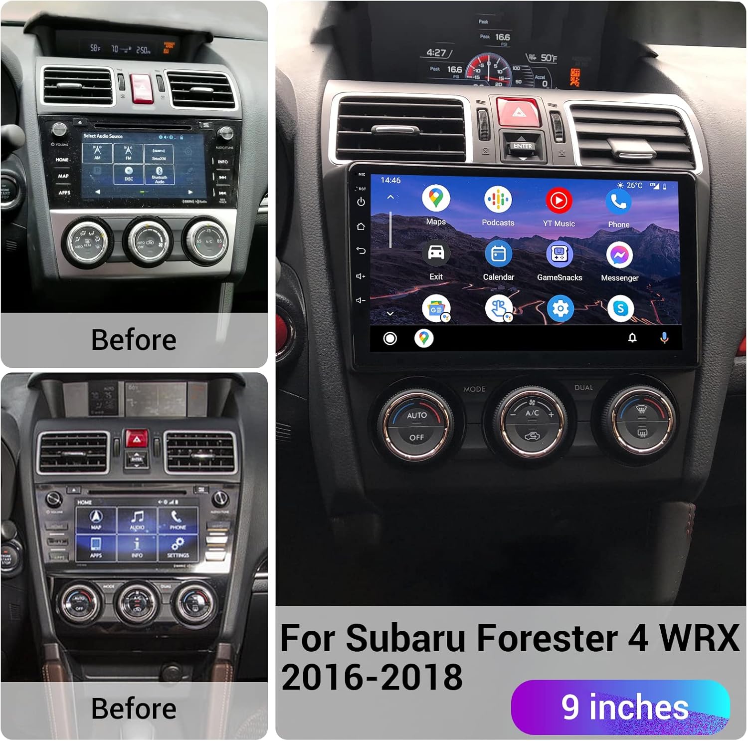 Roadanvi for Subaru Forester WRX 2016 2017 2018 2019 2020 Car Stereo Bluetooth Radio Car Navigation Carplay Android Auto 1280x720 IPS Touch Screen