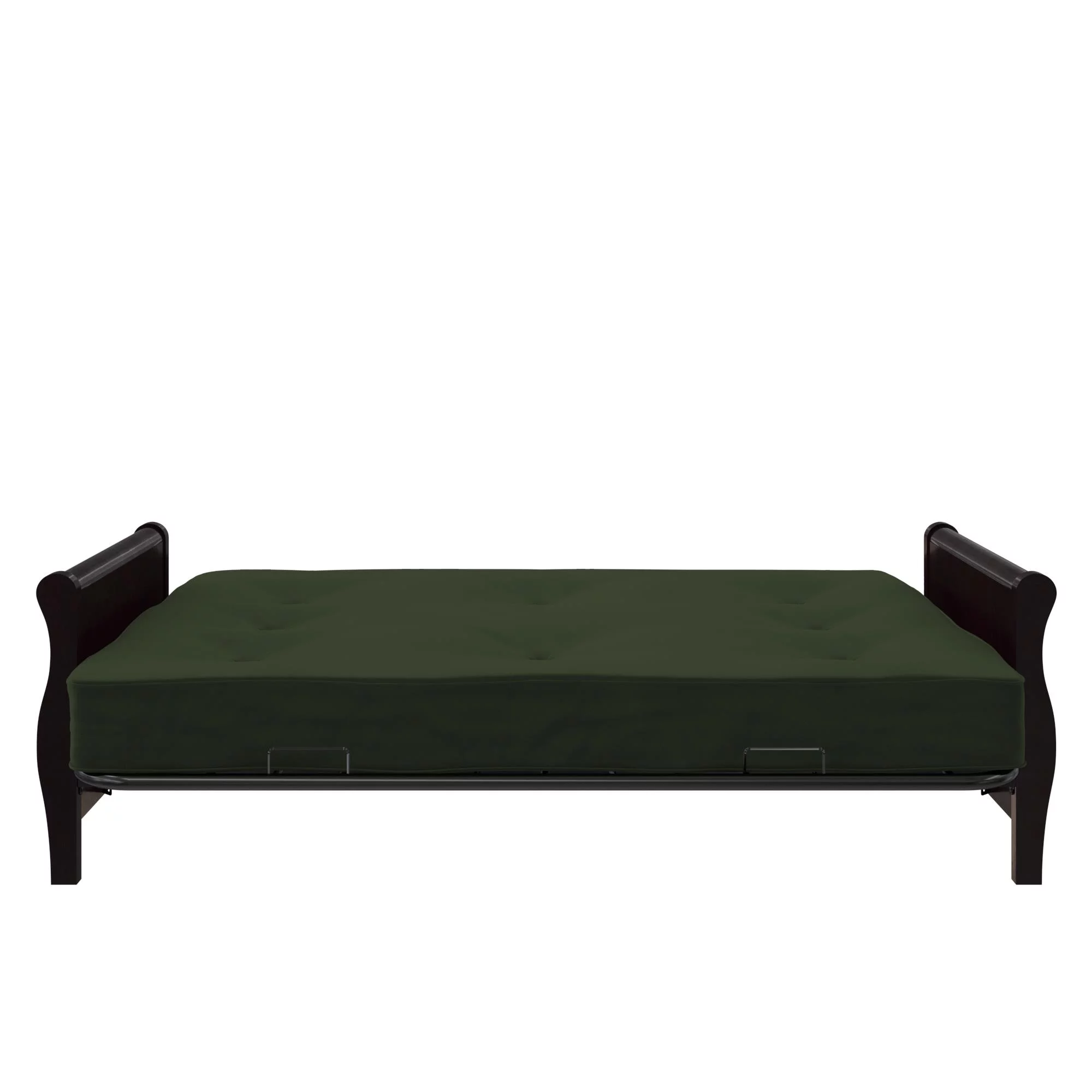 DHP Caden 6 Inch Futon Mattress with Tufted Cover and Recycled Polyester Fill, Full, Army Green