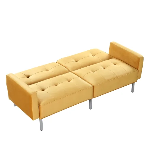 Modern Convertible Folding Futon Sofa Bed for Compact Living Space, Apartment, Dorm