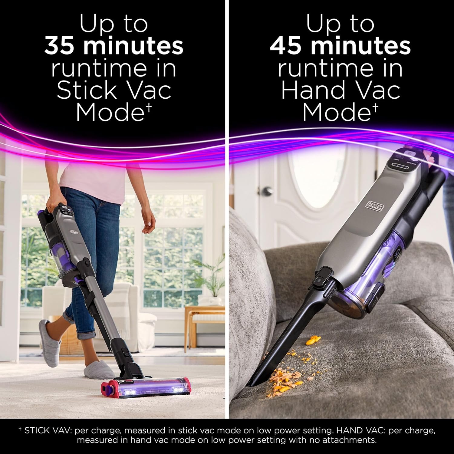 BLACK+DECKER SUMMITSERIES Select Cordless Stick Vacuum Cleaner for Pets with Powered Pet Hair Brush, LED Floor Lights, Lightweight
